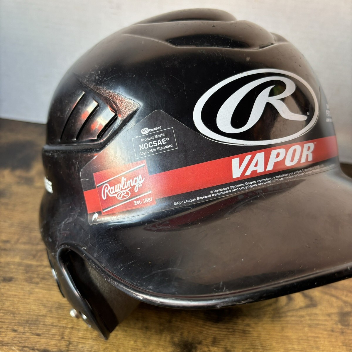 Rawlings Vapor ヘルメット マットブラック Rawlings Vapor Molded OSFM Baseball Helmet, Black - Walmart.com