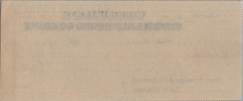 1890s Coeur d'Alene Silver-Lead Mining Co. Blank Dividend Check #3242 Butte MT - Picture 2 of 2