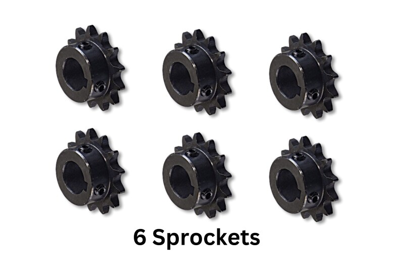6 Pcs Azusa #40 Chain Go Kart Jackshaft Sprocket 13 Tooth 22 mm