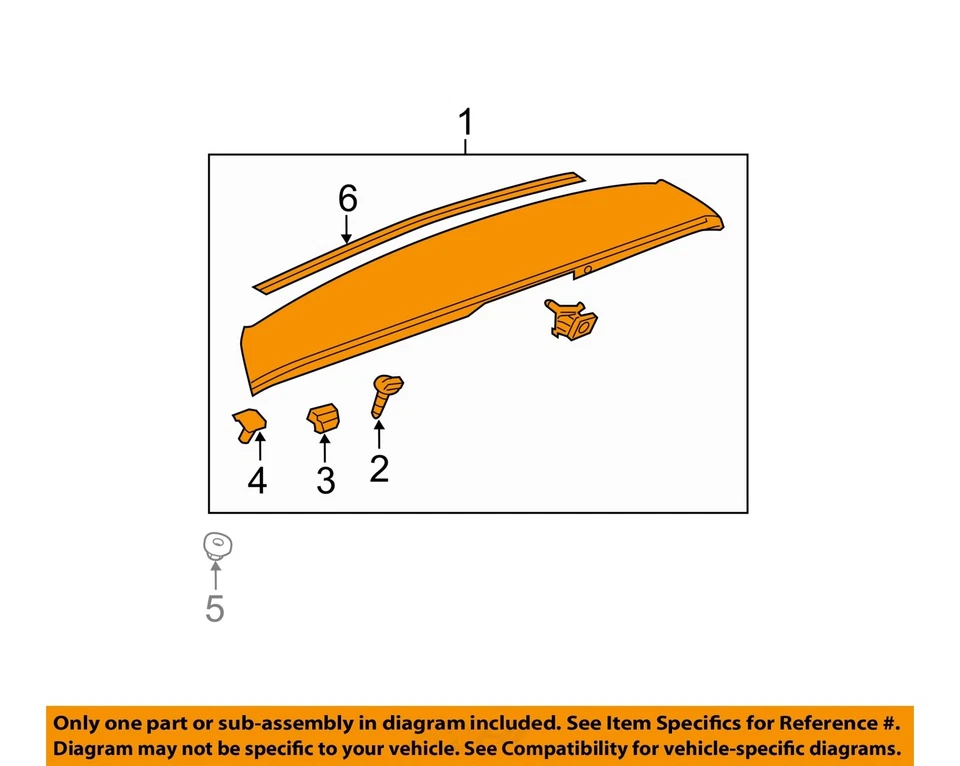 Used Rear Spoiler fits: 2008 Buick Enclave Rear Grade A - Image 3 of 4