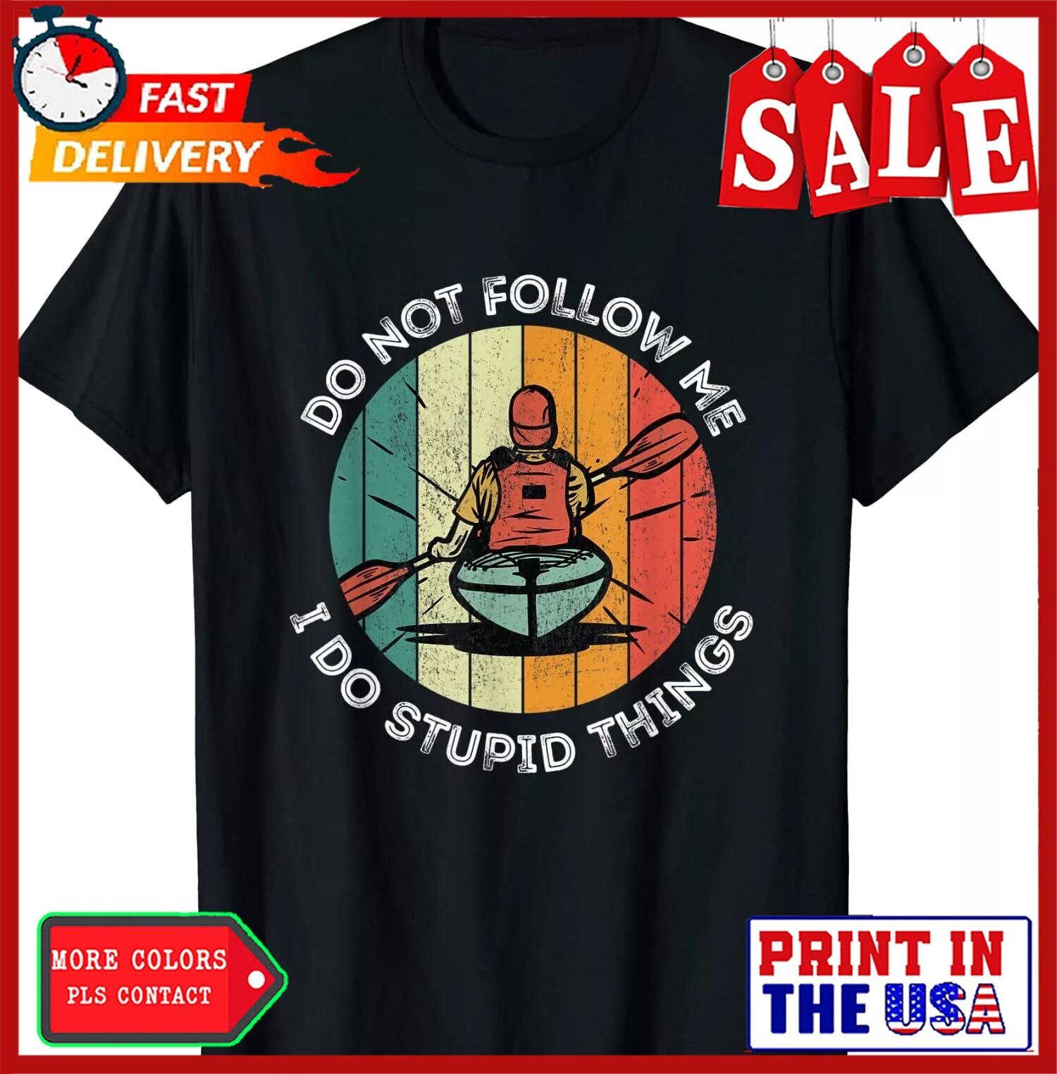 Kayaking Boating Summer Clothing Graphic Unisex T-shirt