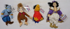 Disney Store Aladdin Bean Bag Plush Abu, Iago, Aladdin, and Genie Collectible
