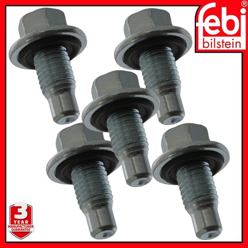 Oil Sump Drain Plug x5 Febi 48881 For Vauxhall Signum Vectra VX220