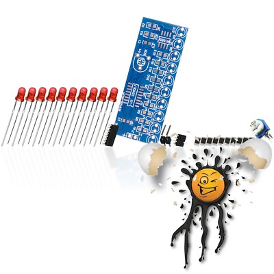 NE555 CD4017 LED Lauflicht SMD Bausatz 29-Teile Löten lernen Chaser Kit Set DIY