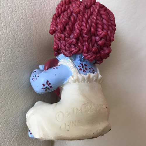 Estatuilla de cerámica TM S&S Little Clown sosteniendo un corazón pelo rojo - Imagen 3 de 9