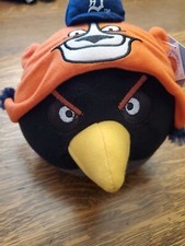 Detroit Tigers Angry Birds Plush Doll Black Bird Genuine MLB Merchandise