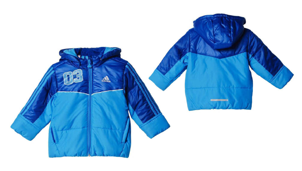 Adidas Niños Invierno Chaqueta Acolchada Impermeable con Capucha Abotonable