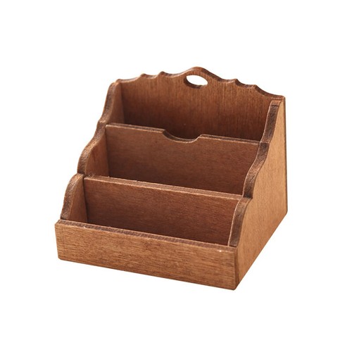 1:12 Dollhouse Miniature Desktop Storage Rack Organizer Box Bookshelf Home Decor - Photo 12/15