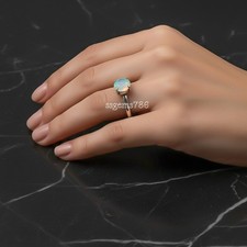 Welo Opal Gemstone 925 Sterling Silver Ring Handmade Jewelry Gift For Valentine