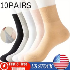 10 Pairs Bamboo Diabetic Ankle Socks With Seamless Toe 2026