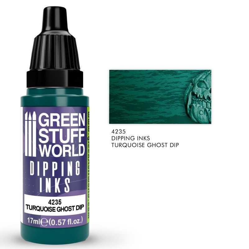 Green Stuff World - 4235 - Dipping ink (Speed Contrast) 17ml - Turquoise Ghost