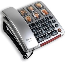 Image of Amplicomms BigTel 40 Plus Silver Corded Big Button Elderly Amplified Phone