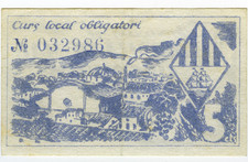 # SPAIN CIVIL WAR 1937 • PREMIA MAR 5c. MUNICIPAL ☆ GUERRA CIVIL ESPAÑOLA ☆D1635