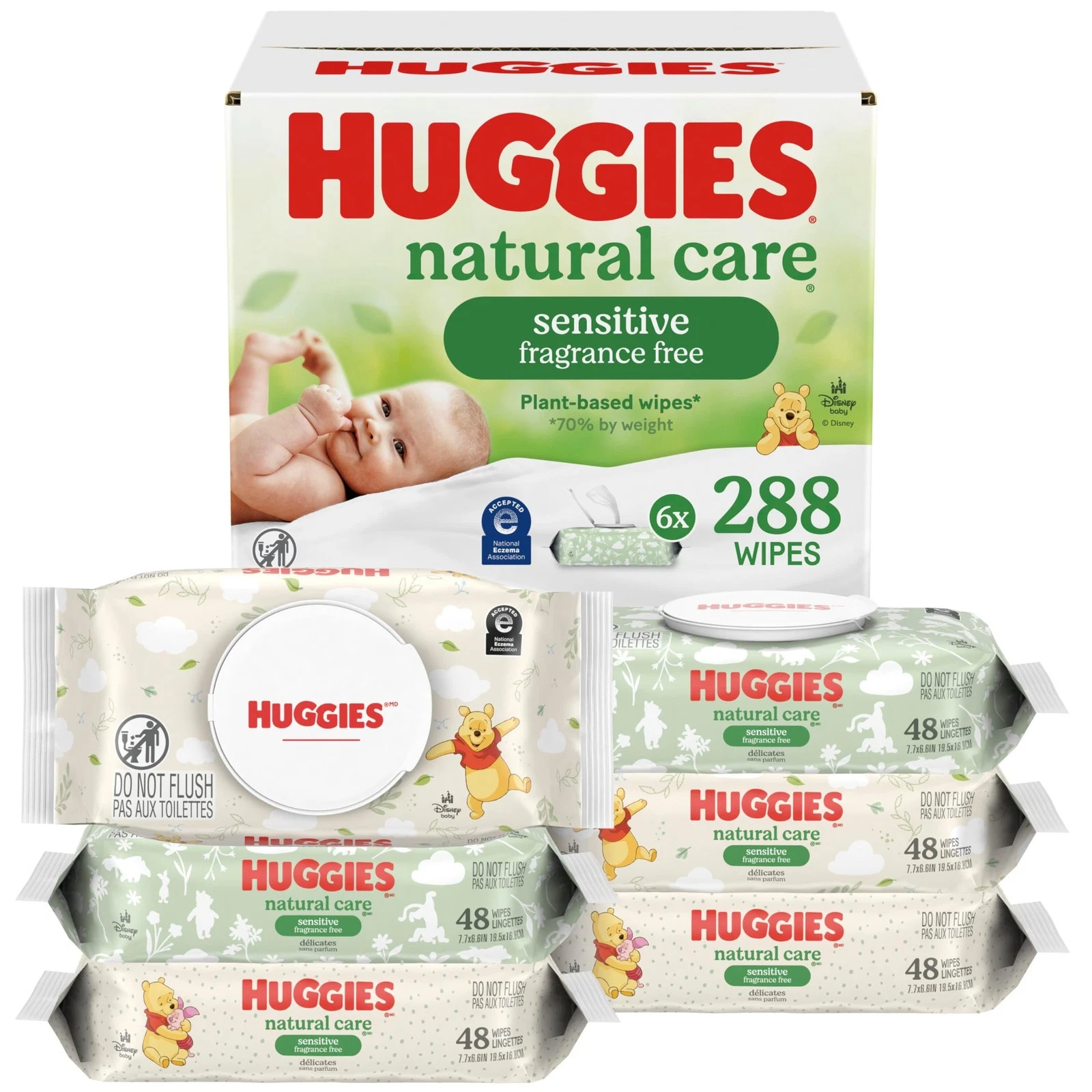 Huggies Natural Care Sensitive 48 Count (Pack of 6), 48 6)