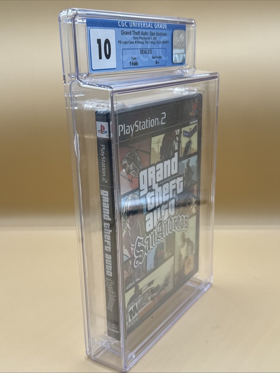 NEW Sealed GRADED, CGC 10 A++ GTA Grand Theft Auto San Andreas PS2