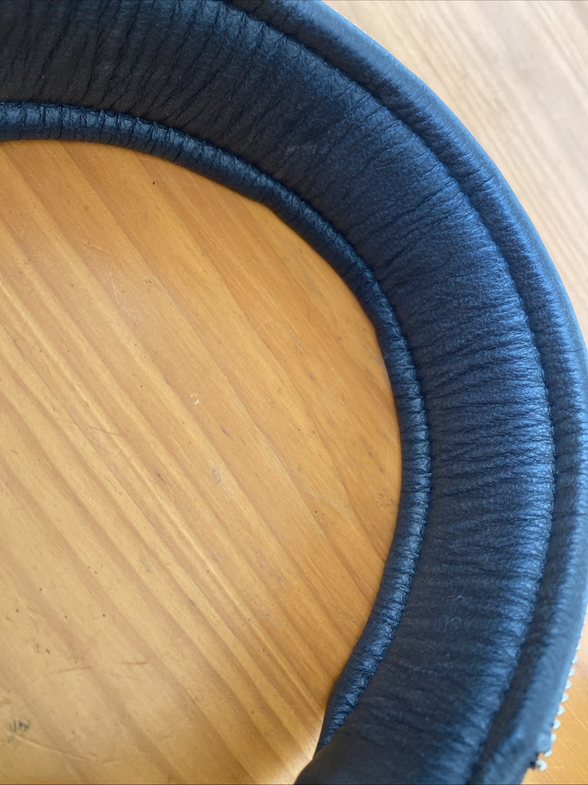 Bestia Aztec black Leather Dog Collar large e2