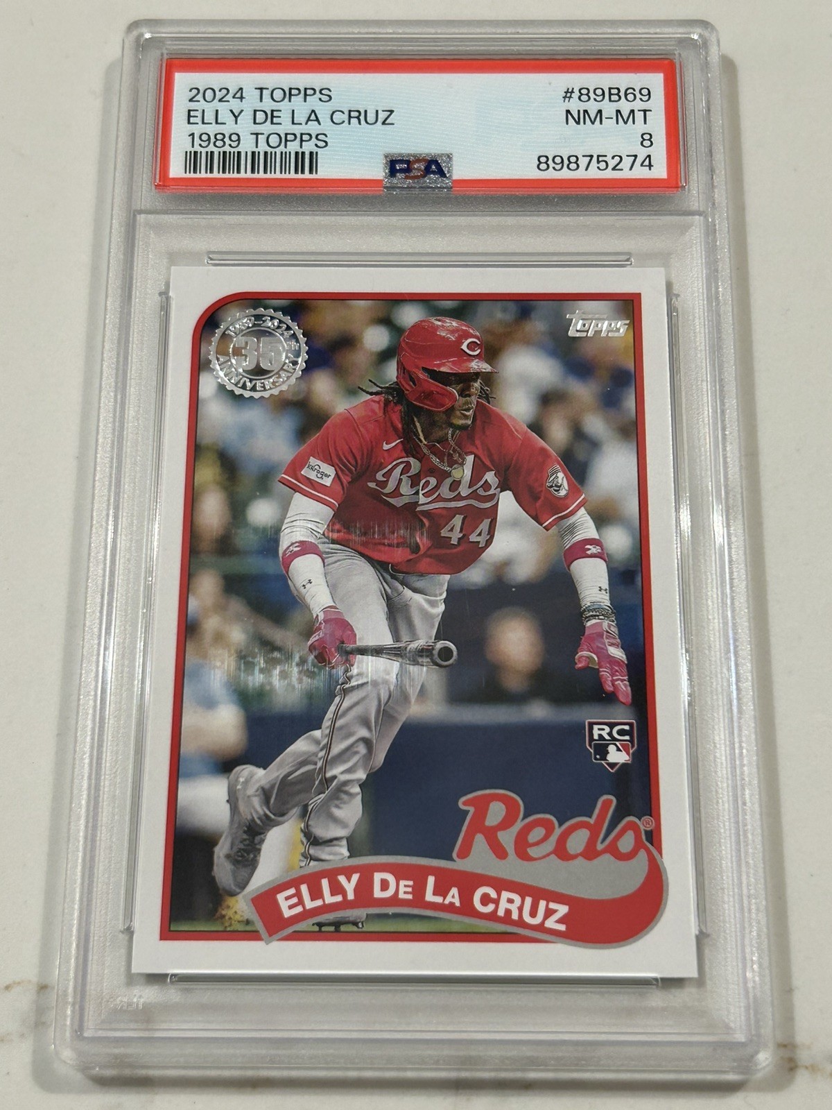 2024 Topps Elly De La Cruz 1989 Topps #89B69 RC PSA 8