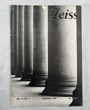 Zeiss Magazine Vol. 3 No. 1 – January 1937 Vintage Photography Publication