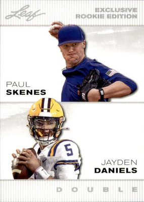 2024 Leaf EXCLUSIVE DOUBLE ROOKIE PAUL SKENES / JAYDEN DANIELS #ERE-03 Mint