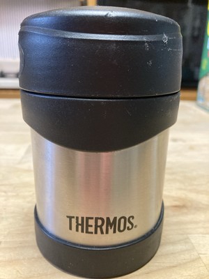 SALE $5.     Thermos TherMAX Vacuum Insulated Stainless Steel/Black  Food Jar
