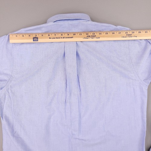 Vintage Gant Shirt Mens Large 16.5 34 Blue Oxford Club OCBD Union Made USA 70s - Picture 11 of 13