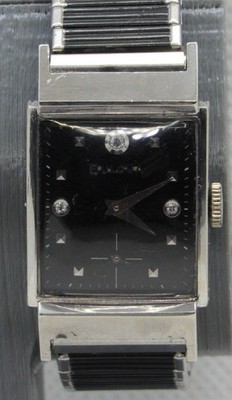 1959 Men's Bulova 8AC Manual Wind Wh Gold/Diamonds on Dial-Restored and Running