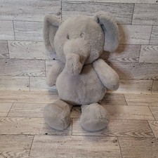 Kelly Toy Baby Elephant Plush 12" Rattle Crinkle/Ear Gray Toy Stuffed Animal