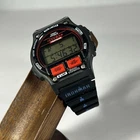 1994 Vintage RED 8 lap Timex Ironman Triathlon Digital Watch Original Strap