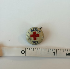 1921 American Red Cross “I Serve” Pinback Button – Whitehead & Hoag – WWI Era