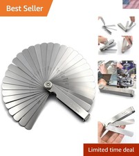 32-Piece Stainless Steel Thickness Gauge for Accurate Measurement - Metric & SAE