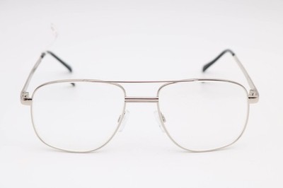 Modern Optical Commando Silver Aviator Eyeglasses Frames 55-18-145
