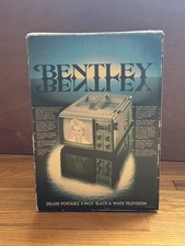 TV portátil vintage Bentley Deluxe 100C 5" blanco y negro NUEVO con caja