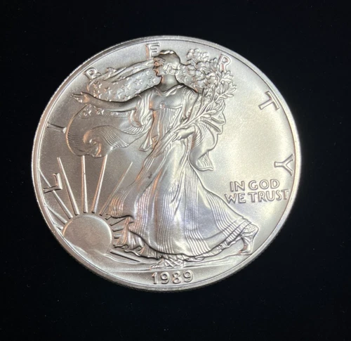 1989 American Silver Eagle ASE 1oz .999 Fine Silver BU In Capsule