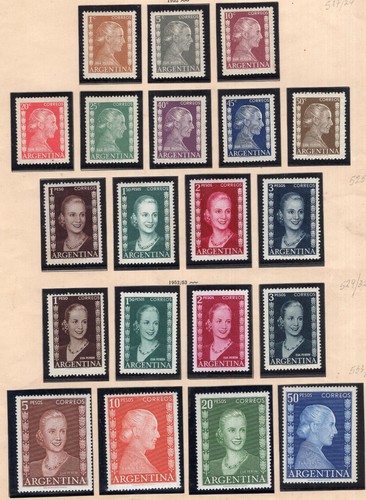 ARGENTINIEN, EVITA, YV # 517/36, KOMPLETTSATZ, POSTFRISCH