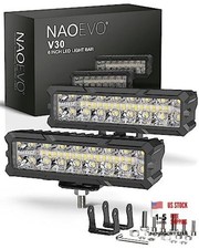 6 Inch LED Light Bar, 50W 4000LM LED Fog Lights, Spot Flood Combo for White