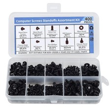 400PCS Computer Screws Motherboard Standoffs Assortment Kit for Universal Mot...