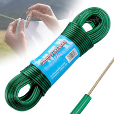 30M Washing Line Rope, Heavy Duty Clothes Line Steel Core, Strong String 4Mm Dia