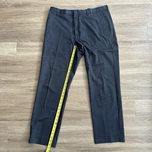 Banana Republic gestreifte moderne schmale Passform Hose grau Arbeit Freizeit Herren 36 x 32 - Bild 6 von 13