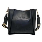 Auth stellamccartney Stella logo 700073W8542 Black Beige Synthetic Leather -