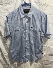 Howler Bros Mens Size Medium H Bar B Snapshirt Pearl Snap Shirt Tepozteco Stripe