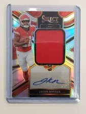 2025 Select Jumbo Rookie Signature Swatches Prizm #22 Jalen Royals /249