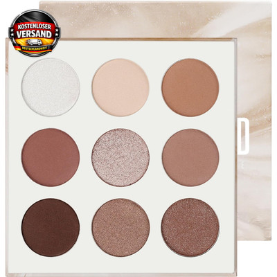 Lidschatten Palette neutral 9 Farbtöne wasserfest für Alltag und Profi