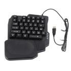 One Handed Gaming Keyboard 35 Keys Wide Palm Rest Black Single Handed Keyboa HOT