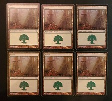 6x Forest #110 English Duels of Planeswalkers Basic Land Mana Mixed Condition 