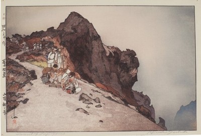 Summit of Mt. Fuji by Hiroshi Yoshida   1925 Japanese Woodblock Art Print