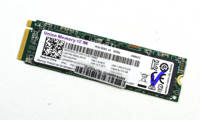 Lenovo/Union Memory SSS0L25133 (AM6672)  512Gb M.2 2280 PCIe GEN3 x4 NVMe FP