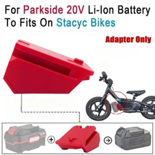 Adapter Suitable For Parkside 20V Lithium-Ion Battery To Fits On Stacyc Bikes