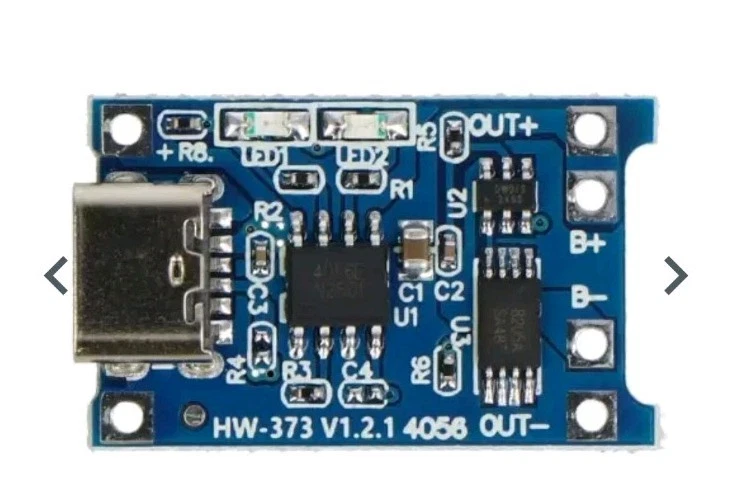 10 x Ladeplatine TP 4056 USB Typ C Lademodul 5 Volt 1A für 3,7 Volt Li-Ion AKKU - Bild 4 von 4