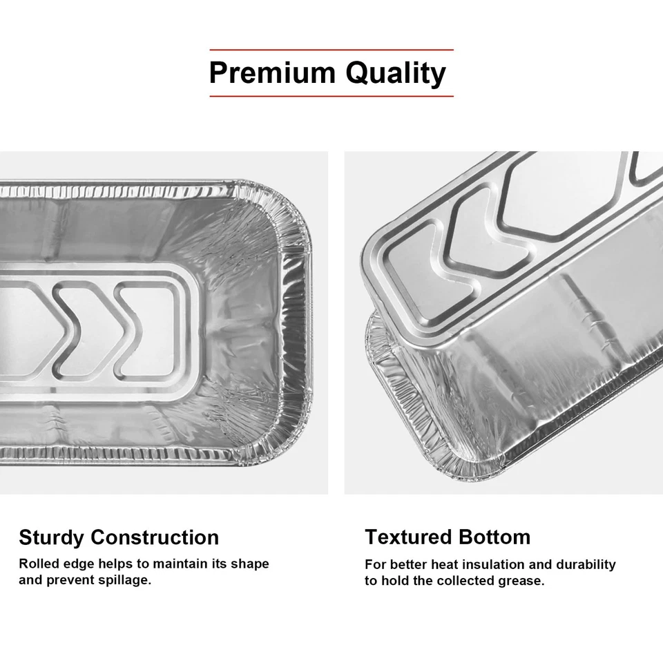 Paquete de 50 accesorios para plancha Blackstone forros para vasos de grasa, bandeja de goteo aluminio F... Foto 4 de 4