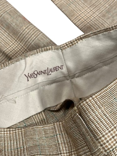 VTG Yves saint Laurent Fleck Plaid tweed windowpane three piece suit 33R 27X31 - Picture 7 of 11